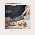 Zyliss Comfort Pro Chef's Knife - Ice Hardened Stainless Steel Kitchen Knife - Tarnish-Free and Rust-Resistant Kitchen Cutlery - Black/Stainless Steel - 8 inches