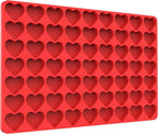 Heart Silicone Candy Molds for Gummy Chocolate, Heart Ice Cube Resin Sheet with Scraper (L)