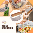 Stainless Steel Garlic Presser, Upgraded Garlic Press Rocker with Peeler and Cleaning Brush, Ergonomic Handle for Cooking Enthusiasts (3 pcs)