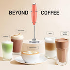 Zulay Kitchen Double Whisk Milk Frother – Handheld Foam Maker for Coffee, Lattes, Matcha, Hot Chocolate & Cappuccinos – Whip Creamy Froth in Seconds, Portable & Easy to Use