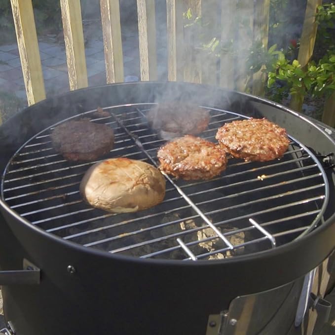 Realcook Charcoal Meat Smoker Grill: Premium BBQ Smokers with Smoke Box - Barbecue Vertical Charcoal Grill Combo for Outdoor Cooking Patio Backyard Grilling Tailgating