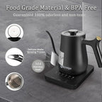 Gooseneck Electric Kettle,Ulcreigo Tea Kettle for Boiling Water, Temperature Control with 5 Variable Presets,Hot Water Boiler Heater for Pour Over Coffee, Keep Warm 2 Hours,304 Stainless Steel(Black)