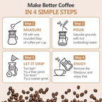 Pour Over Coffee Maker 27 OZ, 8 Cup Borosilicate Glass Drip Coffee Maker with Reusable Stainless Steel Filter and Cork Grip for Home Café 800 ML (Diamond Shape)