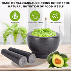 Mortar and Pestle Set,Heavy Duty,Unpolished Granite,5Inch-1.5Cup Capacity,Grinder for Spices and Seeds,Grinding,Crushing and Mashing Spices,Nuts,for Guacamole,Garlic Sauce,Black.