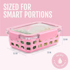 Ello Duraglass 3.4 Cup Meal Prep Sets 10Pc, 5 Pack Set- Glass Food Storage Container with Silicone Sleeve and Airtight BPA-Free Plastic Lids, Dishwasher, Microwave, and Freezer Safe, Meadow