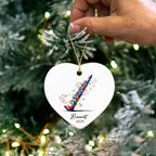 Personalized Clarinetist Ceramic Ornaments Christmas, Clarinet Musical Ornament Gift for Instrument Player, Custom Name & Year Clarinetist Ceramic Ornaments 2025, Clarinet Musician Xmas Ornament Tree