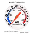 Stainless Steel Oven Thermometer for Electric/Gas Oven, Kitchen Cooking Grill Smoker Thermometer(50-300°C/100-600°F) (2)