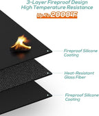 Under Grill Mat for Outdoor Grill,Double-Sided Fireproof Grill Pad,Perfect for Outdoor Barbecue Spots,Fireproof, Waterproof, and Oilproof (48 * 70inch)