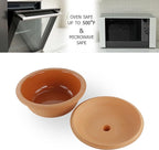 Reston Lloyd Eurita 4 Quart Terracotta Clay Non Stick Dutch Oven – Natural, Lead Cadmium‑Free, Oven & Microwave Safe, Rustic Slow-Cooker Pot Roasting & Casseroles, Healthy cooking with recipe guide