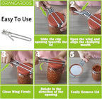 Jar Opener for Weak Hands - Removes Tight Jar Lid for Seniors with Arthritis - Adjustable Jar Opener - Multi Opener Set with Jar Opener Gripper Pad and Bottle Opener Keychain