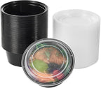 38 oz 50 ct Round Meal Prep Containers with Lids Plastic Food Storage Lunch Plan To Go Box Disposable Take Out Bowls BPA Free Durable Stackable Microwave Freezer Safe (Formerly FULING)