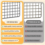 Cooling Racks for Cooking and Baking - 2 PCS 10" x 15" Grid Wire Baking Rack for Oven Cooking, Baking, Grilling, Roasting - Dishwasher Safe Bacon Rack - Fits Jelly Roll Cookie Sheet Pan