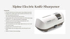 Alpine Electric Knife Sharpener, Knife Sharpeners for Kitchen Knives, Pocket Knife Sharpener