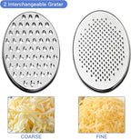 Black Compact Round Cheese Grater with Food Storage Container & Lid Grinder for Hard Parmesan, Ginger, Vegetables, Butter