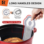 Cook's Aid 2 Pcs Silicone Bread Sling for Dutch Oven, Non-Stick Bread Baking Mat Set, Reusable Sourdough Bread Sling with Long Handles for Easier Transfer for Dough