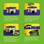40 Count Disposable Slow Cooker Liners and Cooking Bags | Extra Large Size Fits 6-10 QT Pot, 14"x 22" | Suitable for Oval & Round Pot, BPA Free (2 Pack)