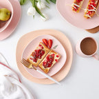 Stone lain Delilah Salad Plate 6-Piece Dish Set, Porcelain, Blush, 6 Salad Plates