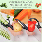 Senbowe Upgrade Potato Peeler for Kitchen, 6PCS Stainless Steel Vegetable Peeler, I and Y Veggie Food Peeler for Apple Fruit Carrot Zucchini Cucumber,Good Grip Makes Peeling Very Easy