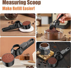 CAPMESSO Coffee Scoop & Funnel for Reusable K Cup Refillable Coffee Pods: 2 Tablespoon Coffee Measuring Scoop - Easy Slide Scoop for Ground Coffee, Protein Powder, Tea without Spilling (1 Pack)