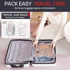 9-Pack Vacuum Storage Bags for Travel, Space Saver Compression Bags (No Pump Included)