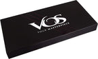 Vos Ceramic Knife Set in Elegant Gift Box, Ceramic Knives Set For Kitchen, Ultra Sharp Kitchen Knife Set with Covers, 4" 5" 6" Paring, Santoku & Chef Knife, Lightweight, Dishwasher safe (Red Handle)