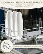 Ceramic Corn Cob Holders, 9" Corn on the Cob Dishes Set of 4, White Corn Cob Dishes with Non-Slip Bottom, With 8 Corn Cob Holders, Microwave Dishwasher Oven Safe