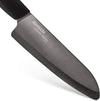 Kyocera’s Revolution 4-Piece Ceramic Knife Set: Chef Knife For Your Cooking Needs, Includes 6"Chef's Santoku, 5.5" Santoku, 4.5" Utility & 3" Paring Knives, Black
