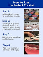 Snowy River Americas Cocktail Sugar - Naturally Colored 4th July Red, White & Blue Sugar for Cocktail Rimming, Baking & Decorating, Medium Crystal (Americas, 3oz Gift Bottle)