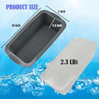 6Pcs Extra Large Ice Block Mold, YINOWON Large Silicone Ice Molds for Ice Bath, Large Ice Cube Molds for Cold Plunge Or Coolers, Ice Tray for Bath (6pcs Gray)