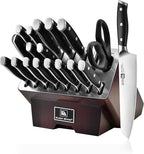 Klaus Meyer Stahl 19 Piece High Carbon Exclusive German Steel Knife Block Set (Black)
