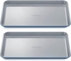 Caraway Non-Stick Ceramic Medium Baking Sheet - Naturally Slick Ceramic Coating - Non-Toxic, PTFE & PFOA Free - Perfect for Baking, Roasting, and More - Medium (15" x 10") - Slate