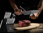 imarku® 15 PCS Kitchen Knife Set with Diamond Shaped Handle Dishwasher Safe Kitchen Knives Premium German High Carbon Stainless Steel Chef Knife Set, Father's Day Gifts