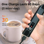 Rechargeable Milk Frother Handheld, 3 Speeds Electric Coffee Mixer Wand with Stainless Steel Whisk for Hot Chocolate, Eggs, Latte, Cappuccino (Black)