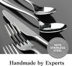 Artaste 56525 Rain II Forged 18/10 Stainless Steel Flatware 20 Piece Set, Service for 4, Silver