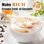 Nahida Rechargeable Milk Frother Wand for Coffee Include Stand - Light Purple