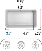 Fat Daddio's BP-5643 Anodized Aluminum Bread Loaf Pan, 9 x 5 x 2.5 inch