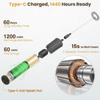 Rechargeable Milk Frother Handheld Electric Frother Wand Milk Foamer Drink Mixer for Coffee, Lattes, Cappuccino, and Egg, Stainless Steel for Travel-Beige