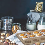 Nsmykhg 24-Cup Nonstick Mini Cupcake & Muffin Pans - Carbon Steel Baking Pans, 3 Pack, Durable Muffin Tin, Easy to Clean, Perfect for Baking Cupcakes & Mini Muffins, Oven Safe, BPA-Free