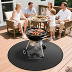 36" Fire Pit Mat for Solo Stove Bonfire: Round Fireproof Under Grill Mat Heat Insulated Indoor Fireplace Pad Protector for Decks, Patios, Grass, BBQ Smoker, Portable Reusable Oil-Proof and Waterproof