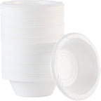 PLASTICPRO 800 Count Disposable 5 ounce White Plastic Dessert Bowls