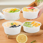 Deli Food Containers with Lids 8 oz-50 Pack Meal Prep Containers Food Storage Containers with Lids Stackable, Leakproof, BPA Free, Microwave Dishwasher Freezer Safe for Takeout Meal