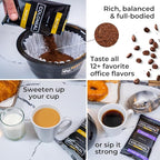 Colonial Coffee 100 Count Single Pot Coffee Packets – Assorted Variety Pack with Medium, Dark, & Decaf Roast Blends | Pre-Measured Frac Packs for 12 Cup Maker | Bulk Ground Gourmet Coffee for Home & Office