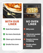5 Pack Oven Liners for Bottom of Oven, 17x25" Large Heavy Duty Non-Stick Reusable Oven Mat for Electric, Gas, Toaster & Convection Ovens - BPA & PFOA Free, Dishwasher Safe, Kitchen Essentials, Black