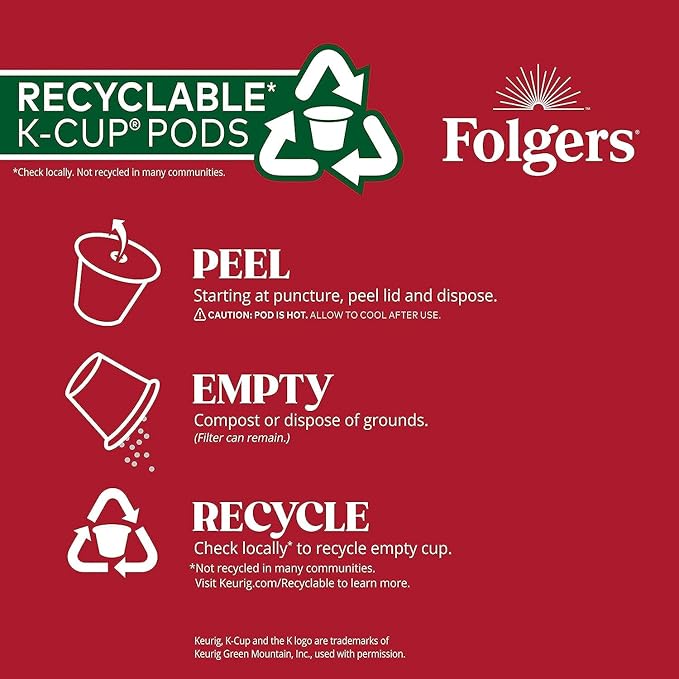 Folgers Breakfast Blend Mild Roast Coffee, 12 Keurig K-Cup Pods