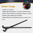 Blacksmith Tongs Set - V-Bit, Flat, Blade, Square Jaw, Wolf Jaw Tongs (5PCS)