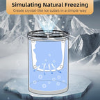 Clear Ice Cube Maker, 2.5 Inch Stainless Steel Crystal Large Clear Ice Ball Maker, Silicone Ice Cube Mold for Cocktails, Drinks & Bourbon, Whiskey Gifts for Men, Metal Color