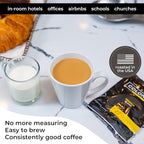 Colonial In-Room Decaf Ground Coffee Filter Packs for Hotel Rooms, Decaffeinated Dark Roast, 0.50 Ounce (Pack of 50), Use with 4-Cup Drip Coffee Machine