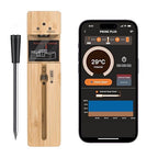 Wireless Smart Meat Thermometer: Bluetooth, Long Range, Measures Internal & Ambient Temp for BBQ, Grill, Kitchen, and Smoker. iOS & Android Compatible.