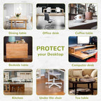 20 x 52 Inch Clear Table Cover Protector, Clear Table Protector for Dining Room Table, 1.5mm Plastic Table Cover, Waterproof Table Pad for Kitchen, Office