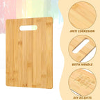 Vesici 18 Pack Plain Cutting Boards with Handles Bulk Blanks Laser Engraving Large Chopping Board for Customized, Personalized Engraving Gifts(Bamboo,12''x8'')